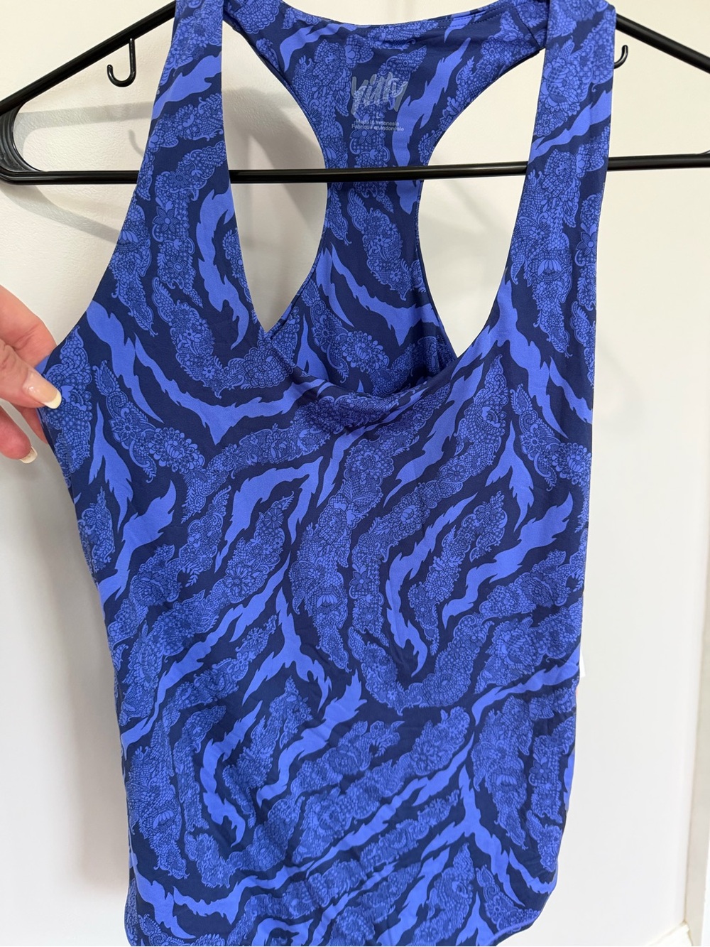 YITTY Blue Patterned Racerback One-Piece Tank - Picture 6 of 8